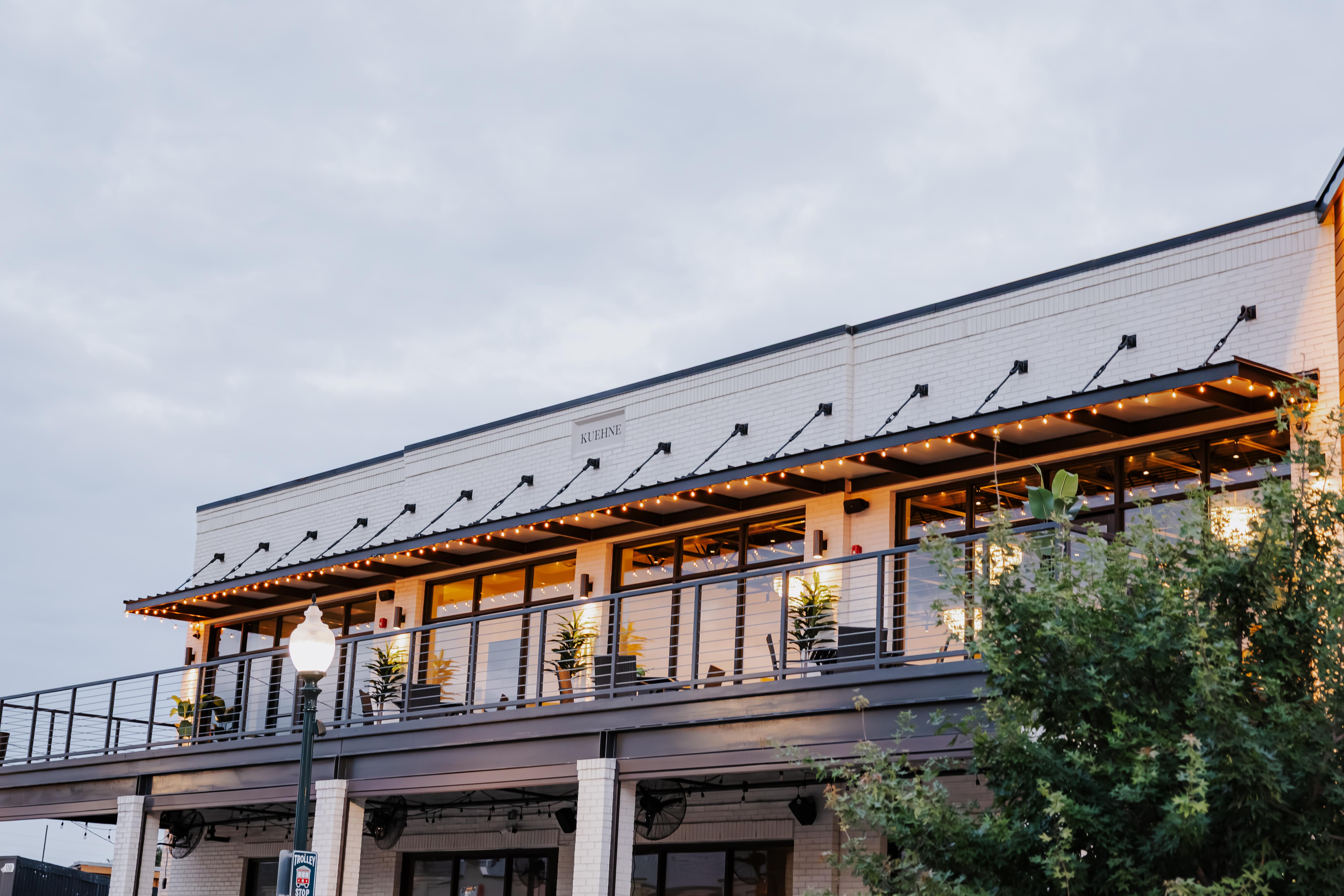 The Chestnut Hall building exterior in historic downtown McKinney, Texas