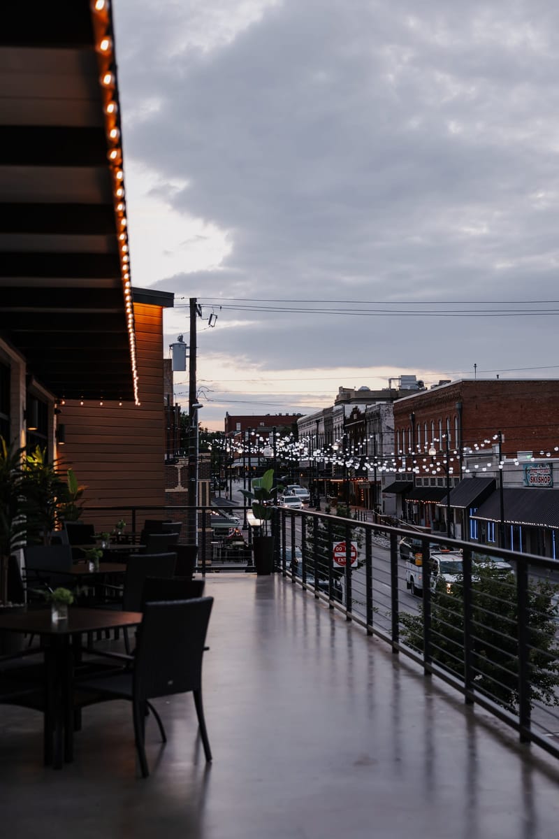 Downtown McKinney from The Chestnut Hall balcony