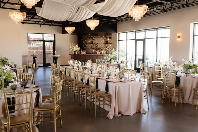 Wedding Table Setup — The Chestnut Hall, downtown McKinney
