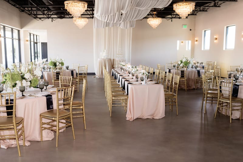 Wedding Table Setup — The Chestnut Hall, downtown McKinney