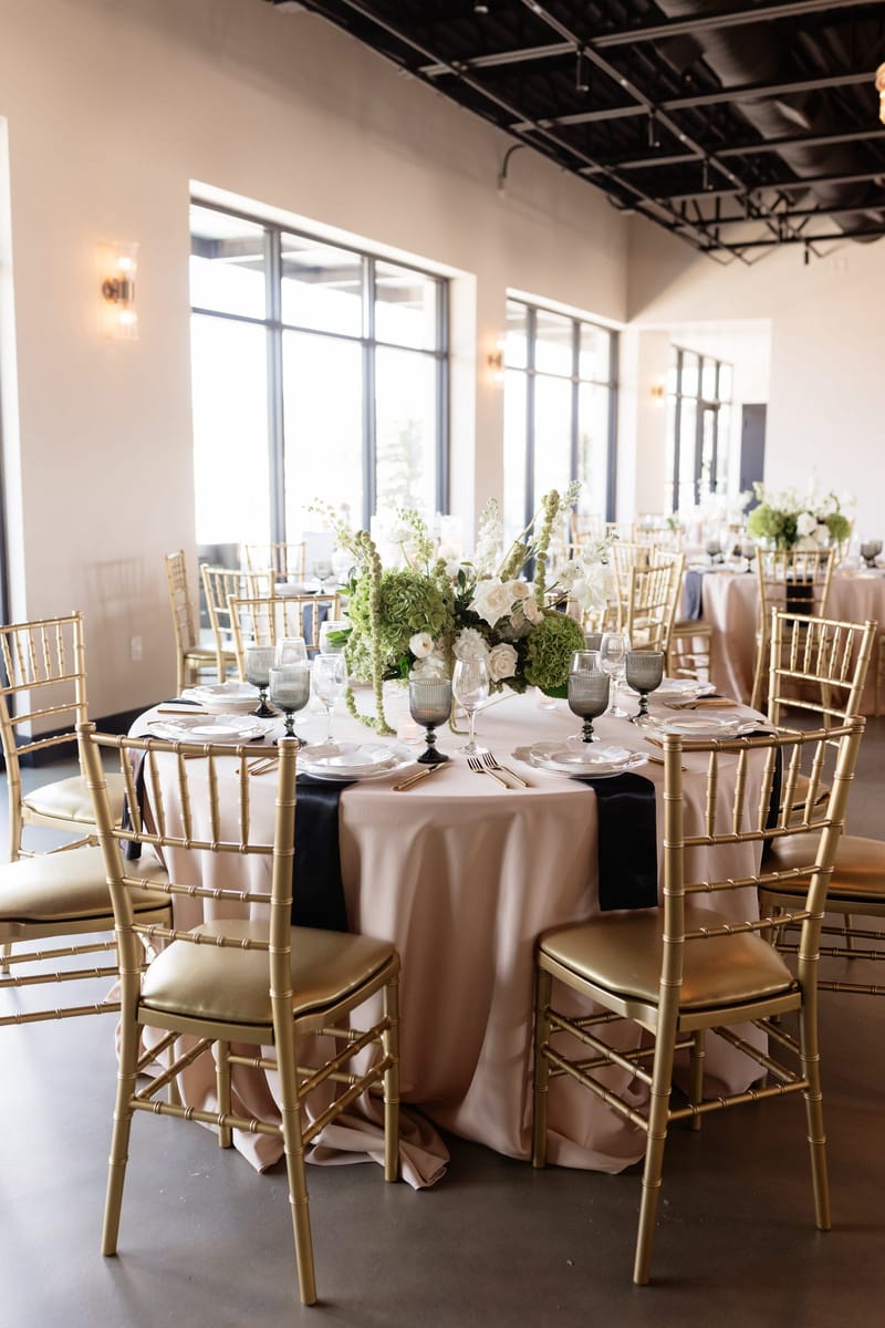 Wedding Table Setup — The Chestnut Hall, downtown McKinney