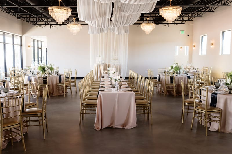 Wedding Table Setup — The Chestnut Hall, downtown McKinney