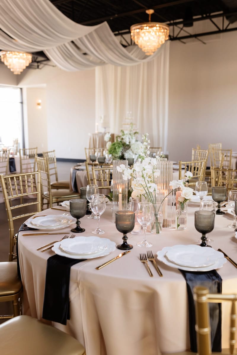 Wedding Table Setup — The Chestnut Hall, downtown McKinney